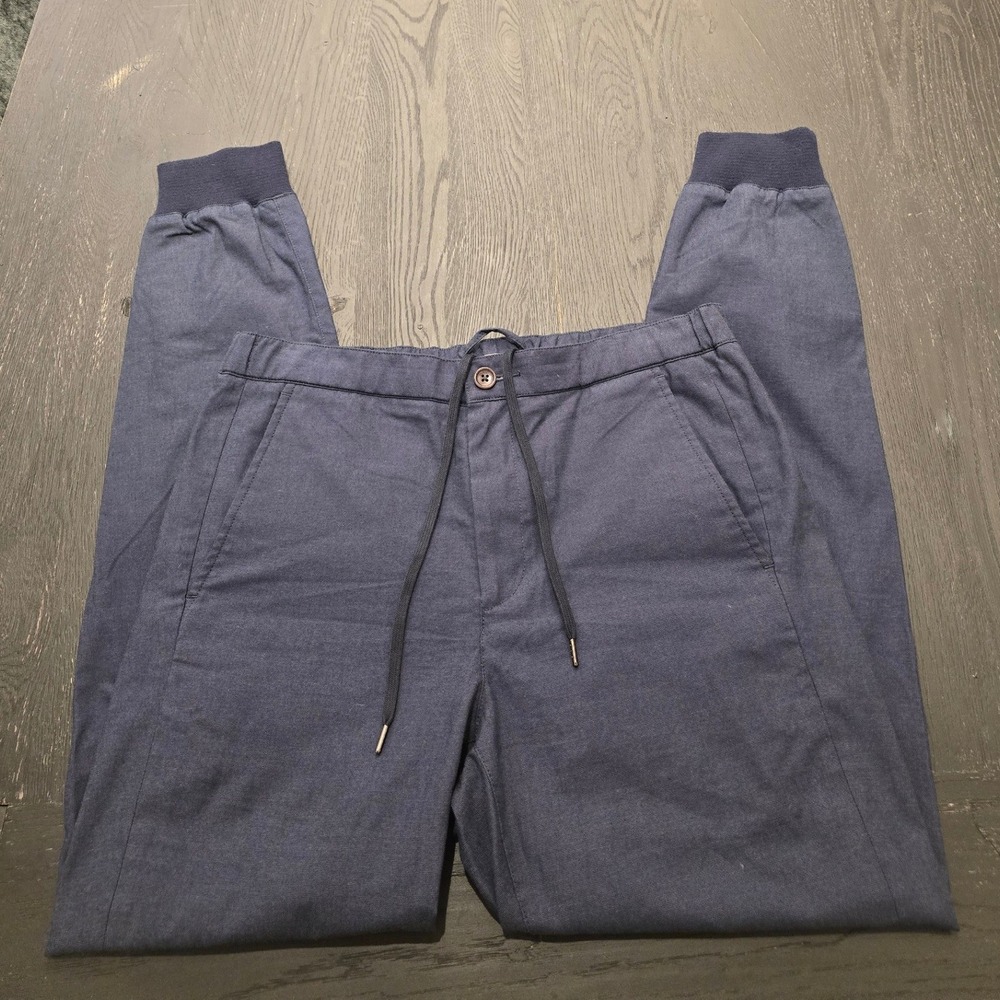 Vince Mens Jogger Pants‎ Medium Gray Drawstring Waist 32x30 Zip Leg Closure